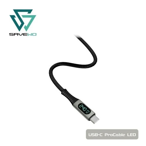 Savewo 救世 ProCable USB-C USB4 Thunderbolt 4 極速充電傳輸線 (1m)