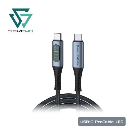 Savewo 救世 ProCable USB-C USB4 Thunderbolt 4 極速充電傳輸線 (1m)