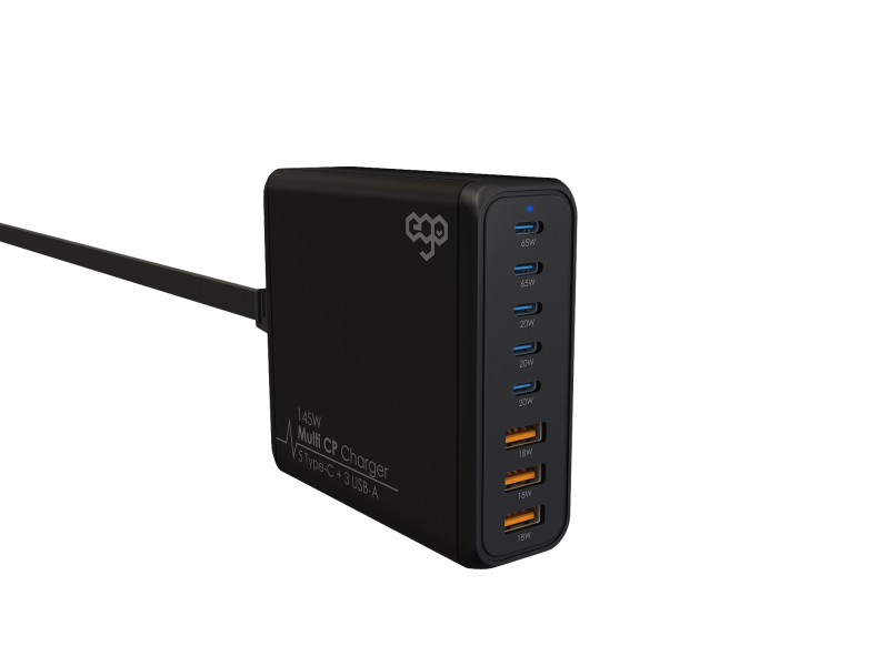 EGO 145W Multi CP 8USB充電器 (5 Type-C+ 3 USB-A)