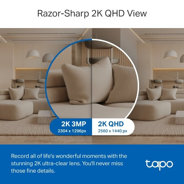 TP-Link Tapo C220 2K QHD Pan/Tilt AI Home Security Wi-Fi Camera 智能WiFi網路攝影機 TP-Link Tapo C220 2K QHD Pan/Tilt AI Home Security Wi-Fi Camera 智能WiFi網路攝影機