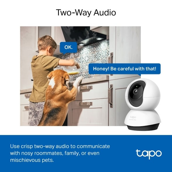 TP-Link Tapo C220 2K QHD Pan/Tilt AI Home Security Wi-Fi Camera 智能WiFi網路攝影機 TP-Link Tapo C220 2K QHD Pan/Tilt AI Home Security Wi-Fi Camera 智能WiFi網路攝影機
