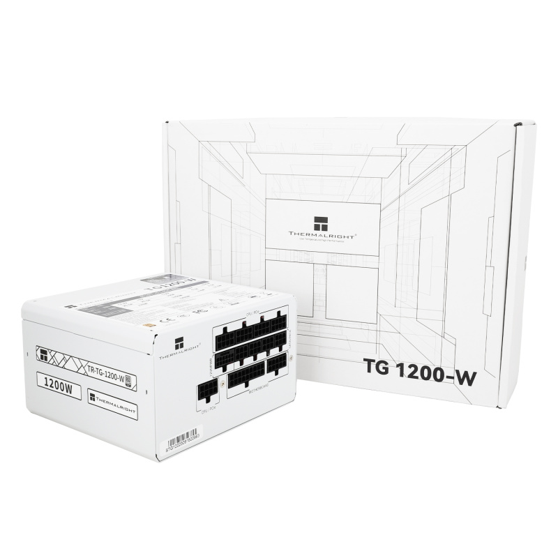 Thermalright TG-1200W POWER SUPPLY [PCIE5.0 & ATX3.0] 80 PLUS Gold ( Black / White )