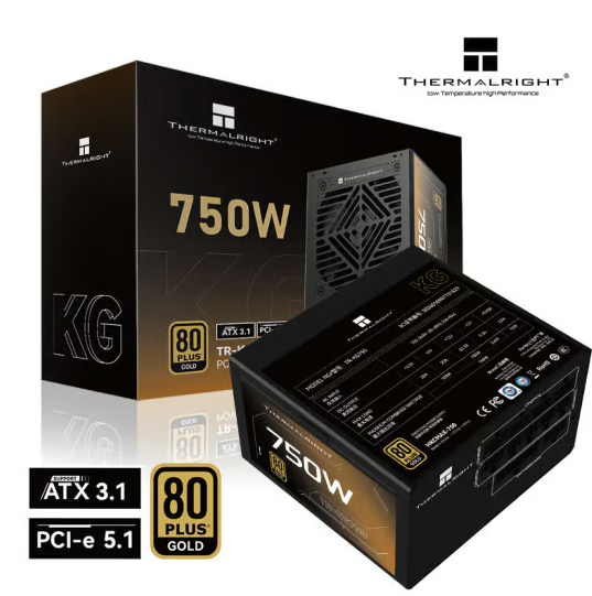Thermalright KG-750 750W POWER SUPPLY [PCIE5.1 & ATX3.1] 80 PLUS Gold &nbsp;( Black / White )