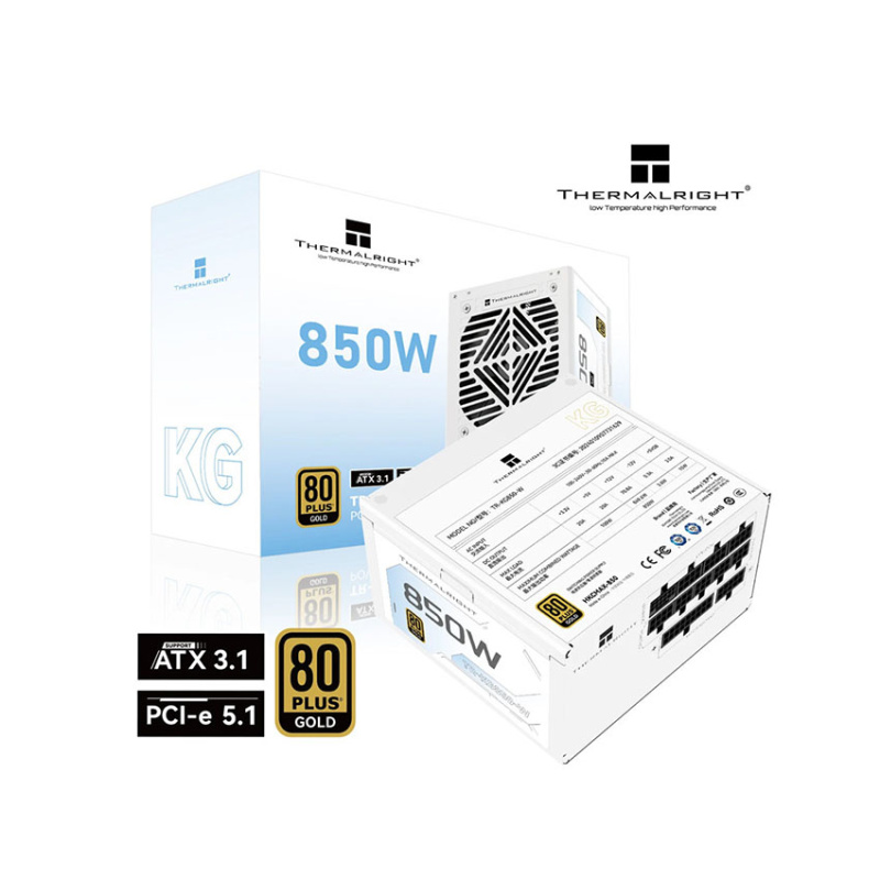Thermalright KG-850 850W POWER SUPPLY [PCIE5.1 & ATX3.1] 80 PLUS Gold  ( Black / White )