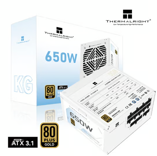 Thermalright KG-650 650W POWER SUPPLY [PCIE5.1 & ATX3.1] 80 PLUS Gold &nbsp;( Black / White )