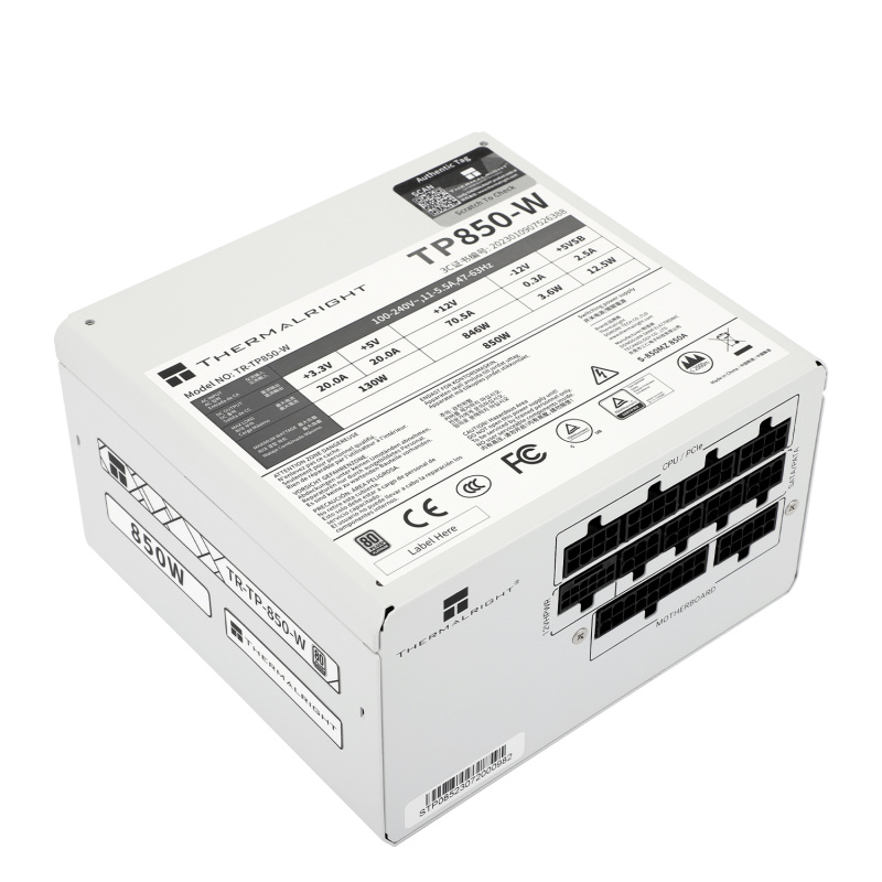 Thermalright TP-850W POWER SUPPLY [PCIE5.0 & ATX3.0] 80 PLUS Platinum ( Black / White )