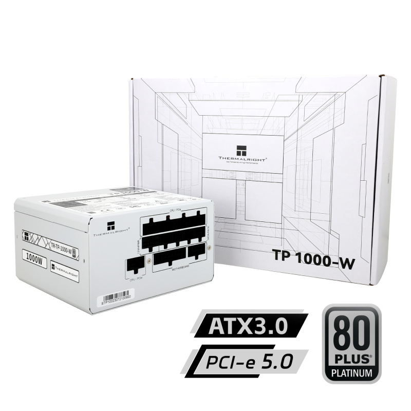 Thermalright TP-1000W POWER SUPPLY [PCIE5.0 & ATX3.0] 80 PLUS Platinum &nbsp;( Black / White )