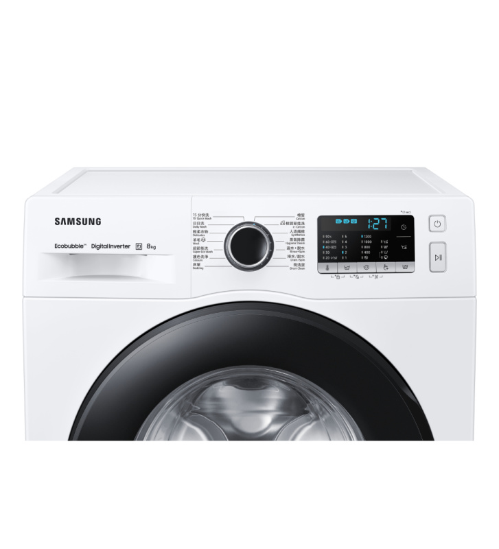 [優惠碼即減$200] Samsung Slim Ecobubble™ 前置式洗衣機 8kg, 1200rpm WW80AGAS21AESH