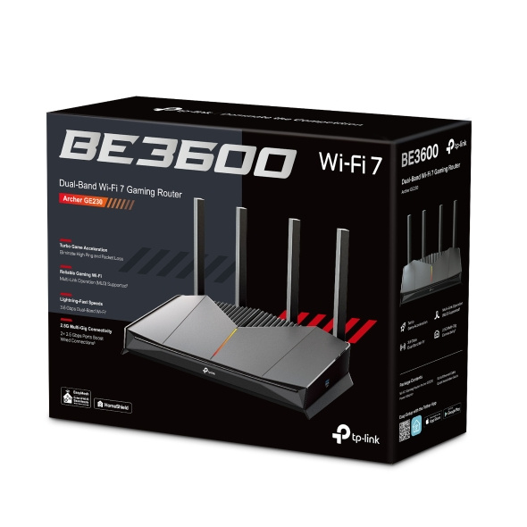 TP-Link Archer GE230 BE3600 雙頻 Wi-Fi 7 電競路由器 (支援2.5G光纖寬頻)
