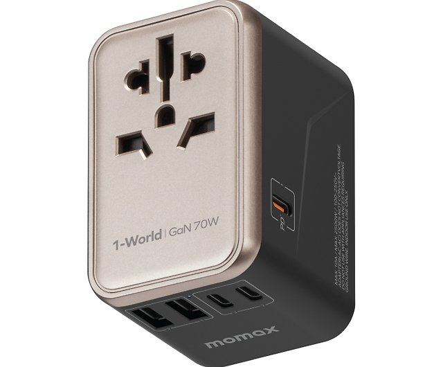 Momax - 1-World 70W GaN  方便式旅行插座 UA8A