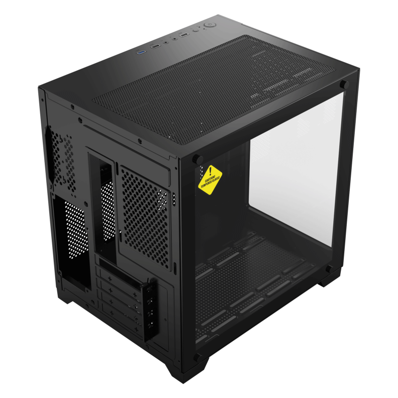 Acegeek Aquarium M345 M-ATX Tempered Glass - 黑色