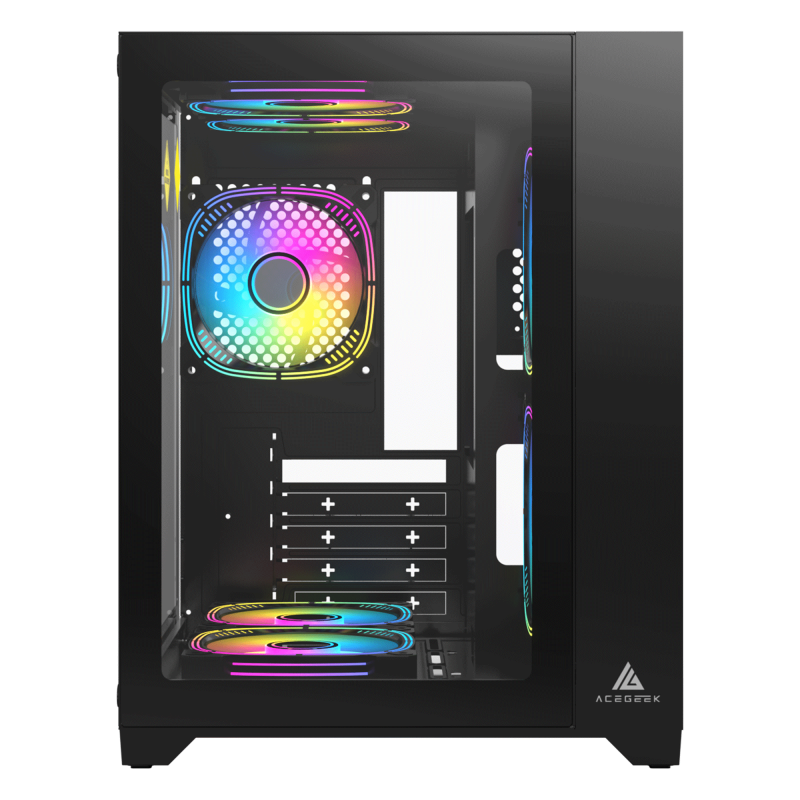 Acegeek Aquarium M345 M-ATX Tempered Glass - 黑色