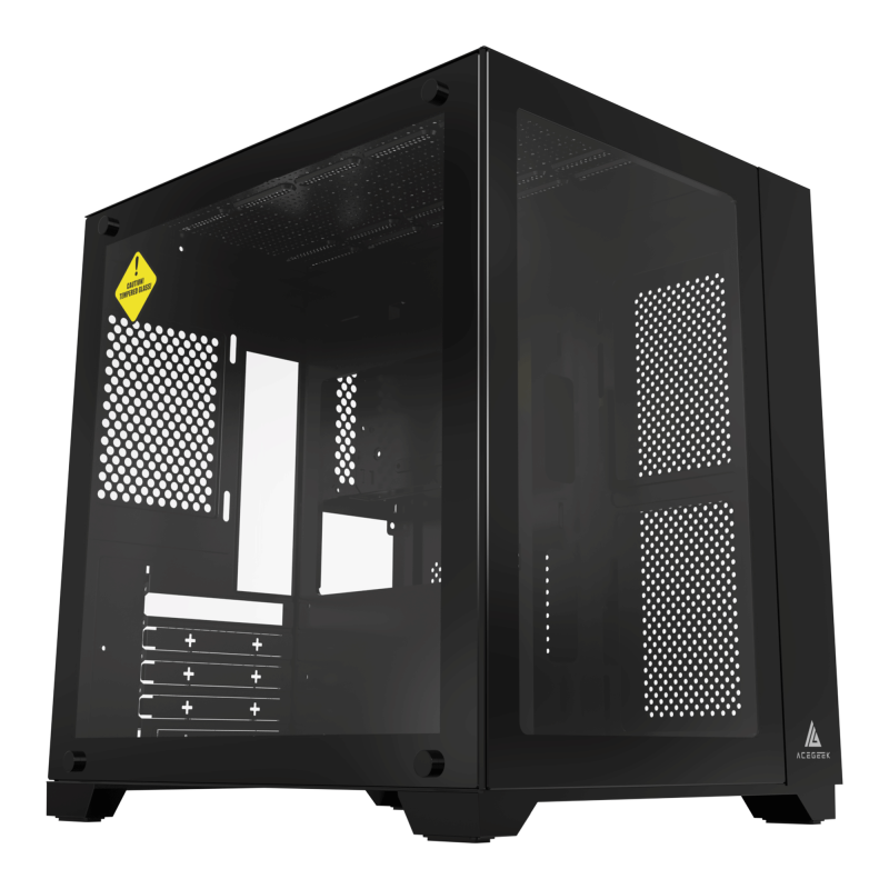 Acegeek Aquarium M345 M-ATX Tempered Glass - 黑色