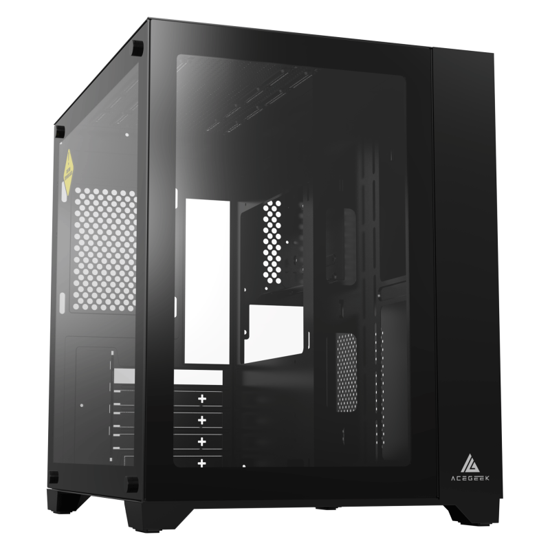 Acegeek Aquarium M345 M-ATX Tempered Glass - 黑色