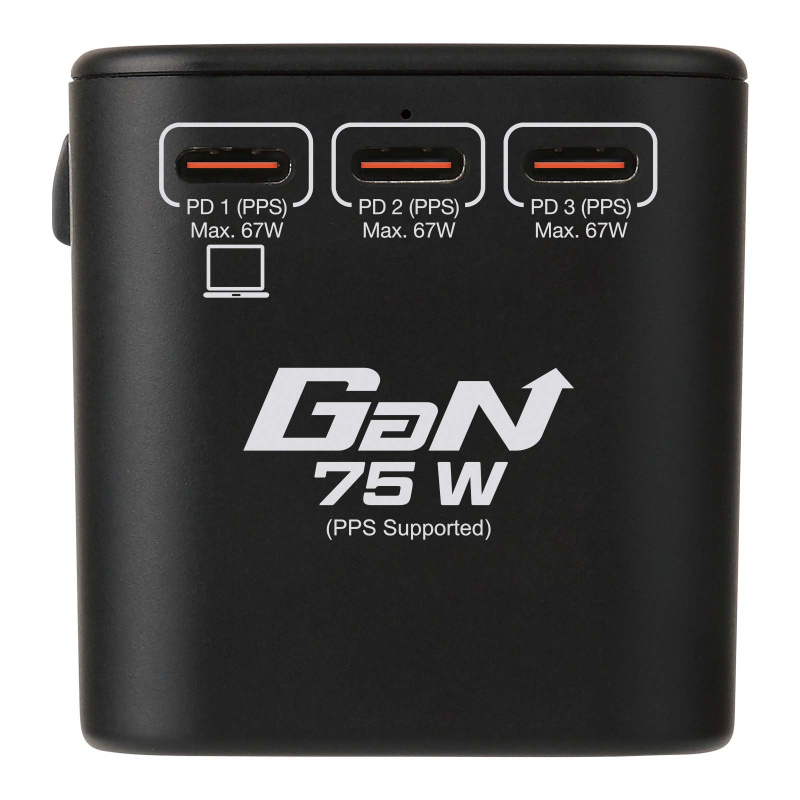 Verbatim 5 端口 75W PD 3.0 & QC 3.0 GaN 通用旅行轉插 66919 / 66920