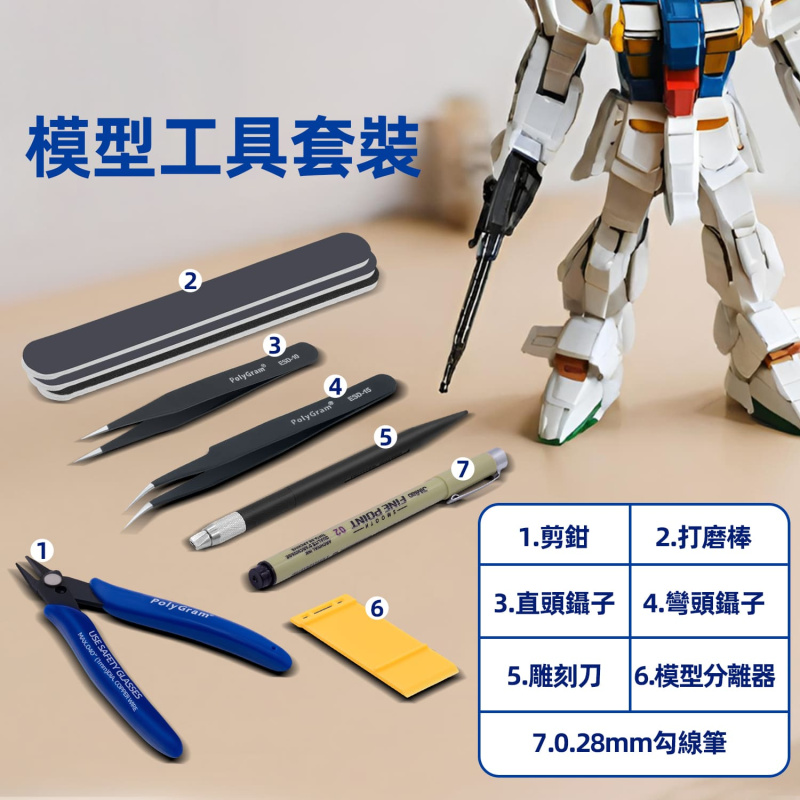 新手模型組裝工具入門套裝高達模型拼裝改裝工具鉗筆刀刻刀鑷子