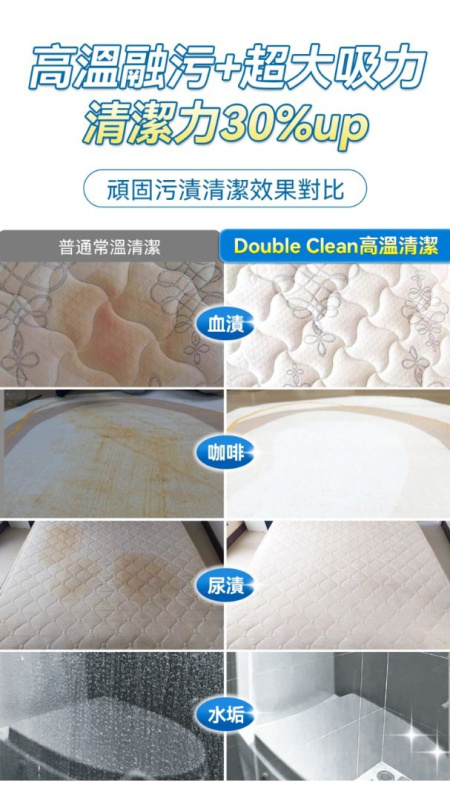 Double Clean 多用途乾濕水洗全屋離地清潔機 Pro+ (蒸氣殺菌版) (YS1010)
