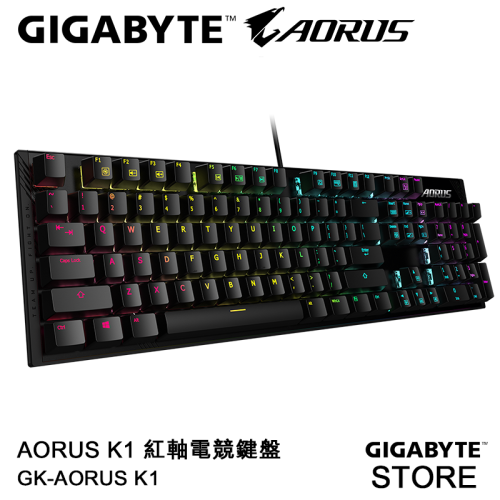 GIGABYTE AORUS K1 紅軸電競鍵盤