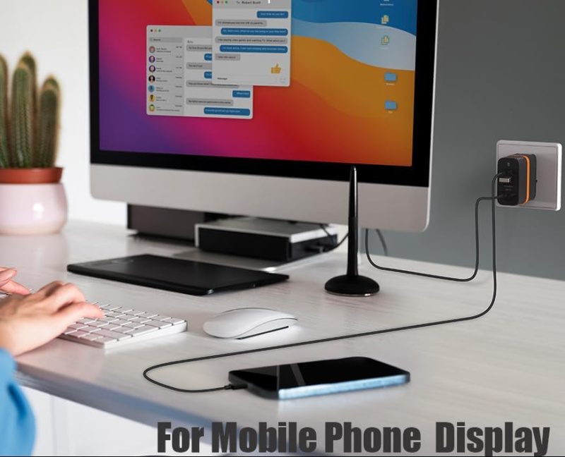 Minix P4K 4K HDMI Hub with 65W GaN Charger Adapter for Switch, Laptop, Smartphone, Tablet