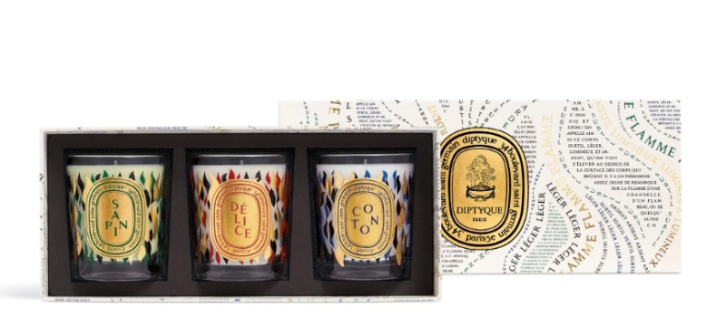 Diptyque 小型蠟燭禮盒 蠟燭三件套 [冷杉、乾果、綿雪] [70g X 3]