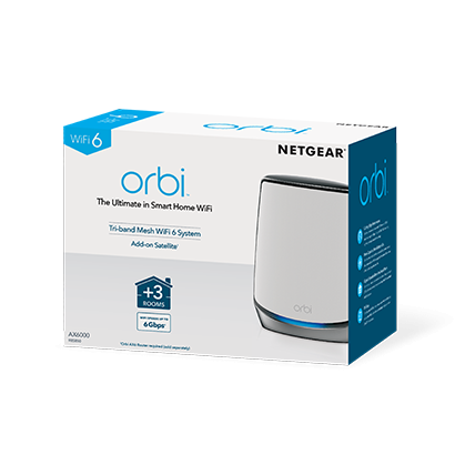 Netgear Orbi Mesh WiFi 6 旗艦級三頻衛星路由器 [RBS850]