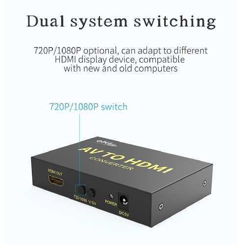 EKL-AVH AV轉hdmi轉換器S端子轉HDMI 電腦電視轉換器