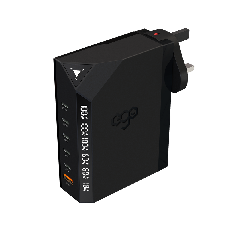 EGO EXINNO+ 180W 即時速度顯示 6USB充電器 [EX120][2色]