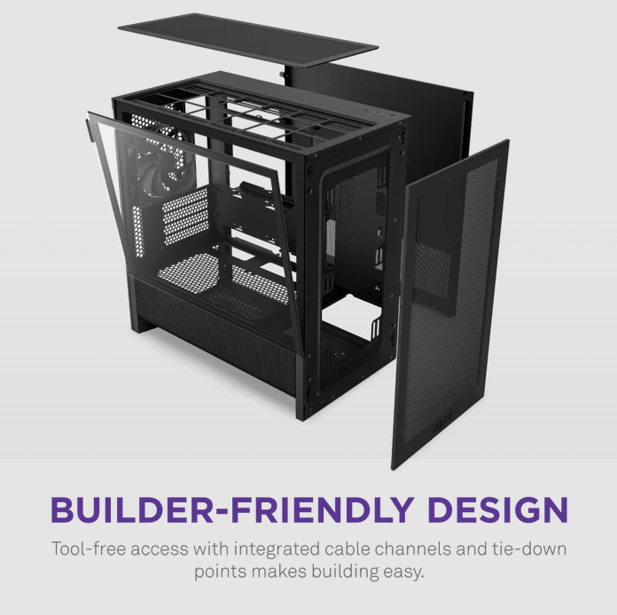 NZXT H3 Flow New Micro-ATX Airflow Case - ( Black / White ) NZXT H3 Flow New Micro-ATX Airflow Case - ( Black / White )