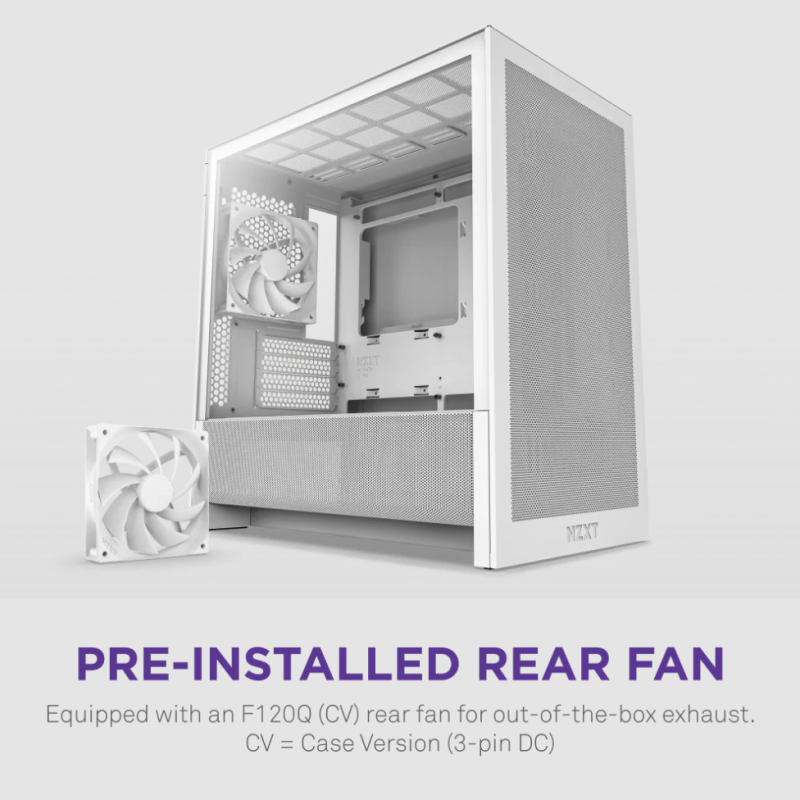 NZXT H3 Flow New Micro-ATX Airflow Case - ( Black / White ) NZXT H3 Flow New Micro-ATX Airflow Case - ( Black / White )