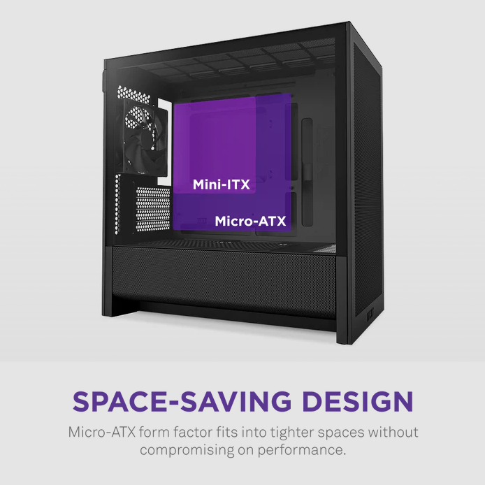NZXT H3 Flow New Micro-ATX Airflow Case - ( Black / White ) NZXT H3 Flow New Micro-ATX Airflow Case - ( Black / White )