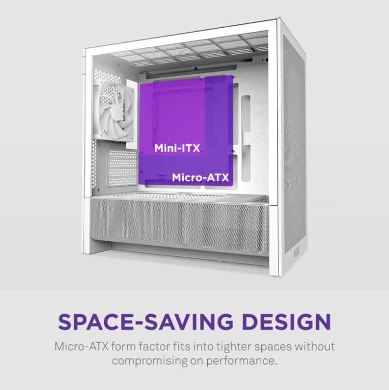 NZXT H3 Flow New Micro-ATX Airflow Case - ( Black / White ) NZXT H3 Flow New Micro-ATX Airflow Case - ( Black / White )
