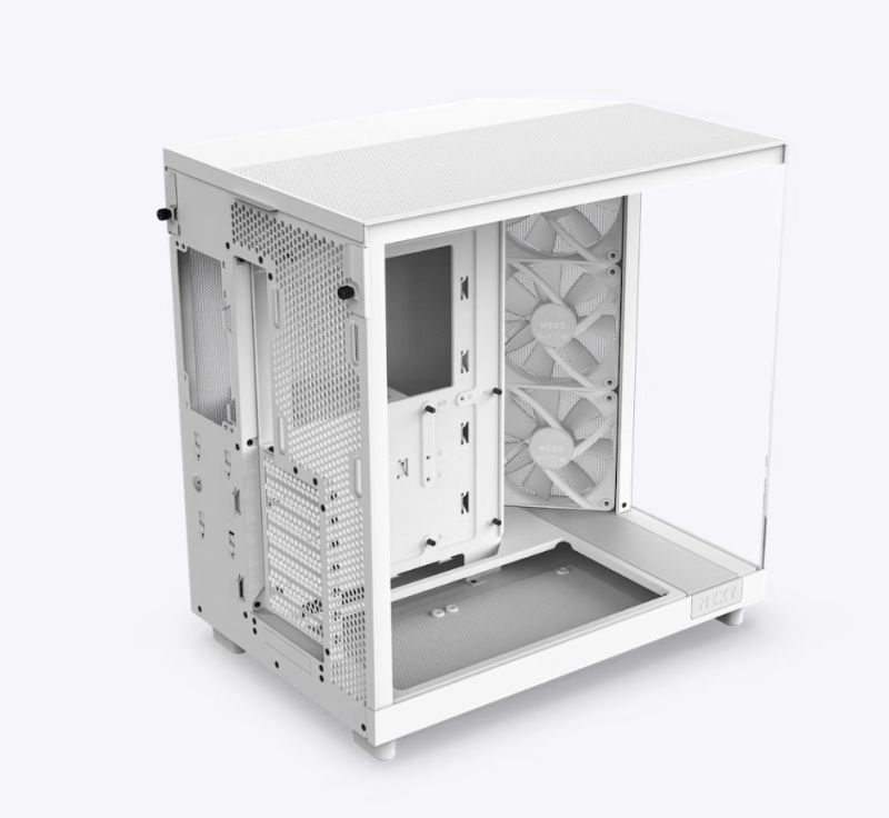 NZXT H6 Flow RGB Compact Dual-Chamber Mid-Tower Airflow Case with RGB Fans - ( Black / White ) NZXT H6 Flow RGB Compact Dual-Chamber Mid-Tower Airflow Case with RGB Fans - ( Black / White )