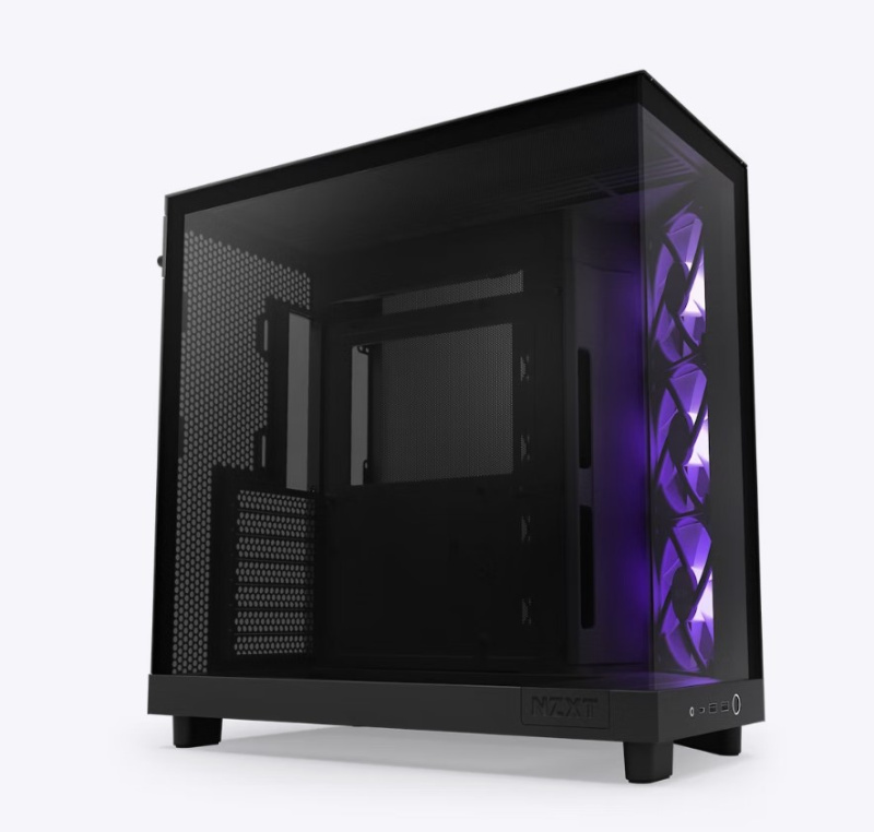 NZXT H6 Flow RGB Compact Dual-Chamber Mid-Tower Airflow Case with RGB Fans - ( Black / White ) NZXT H6 Flow RGB Compact Dual-Chamber Mid-Tower Airflow Case with RGB Fans - ( Black / White )