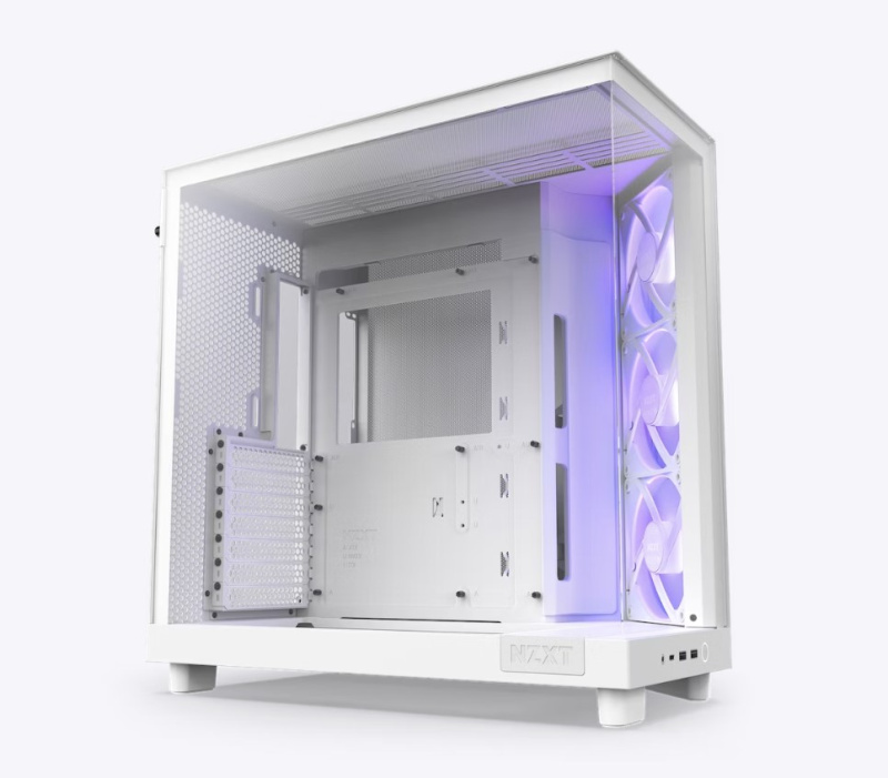 NZXT H6 Flow RGB Compact Dual-Chamber Mid-Tower Airflow Case with RGB Fans - ( Black / White ) NZXT H6 Flow RGB Compact Dual-Chamber Mid-Tower Airflow Case with RGB Fans - ( Black / White )