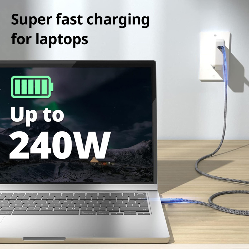 SUPERV CC240 USB4 Cable 240W 1m PD3.1 40Gbps 8K Video Output