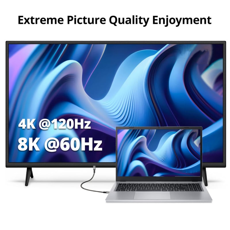 SUPERV CC240 USB4 Cable 240W 1m PD3.1 40Gbps 8K Video Output