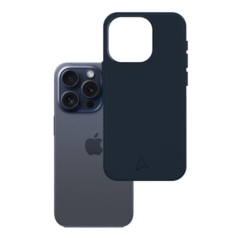 ARMOR iPhone 15系列 全真皮 MagSafe 電話保護殼_海軍藍