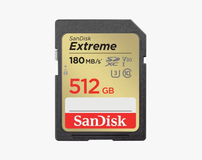 SanDisk Extreme SDHC and SDXC UHS-I 記憶卡 (32GB/64GB/128GB/256GB/512GB)