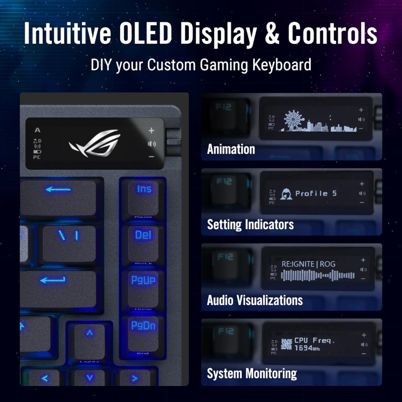 ASUS ROG Azoth NX 無線機械遊戲鍵盤 (黑色 / 白色)