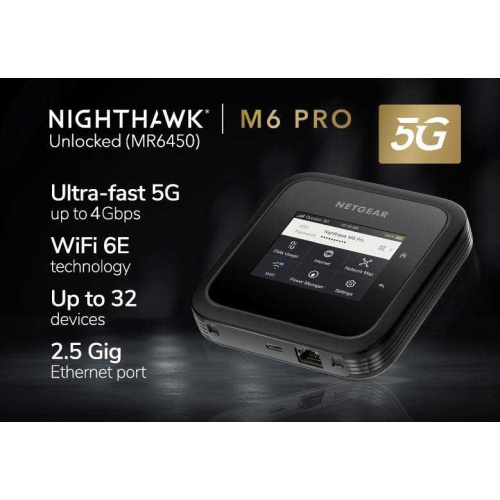 Netgear Nighthawk M6 Pro 5G SIM Router 路由器 WiFi 6E 蛋 [MR6450]
