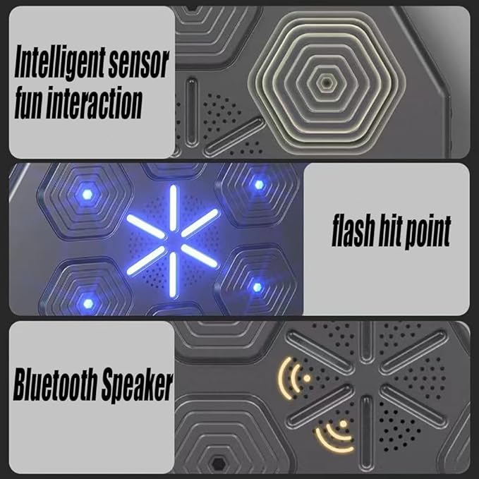 節日優惠 智能藍牙音樂拳撃機 訓練機 送半指拳套