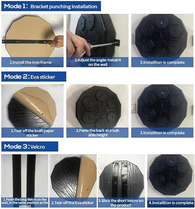 節日優惠 智能藍牙音樂拳撃機 訓練機 送半指拳套