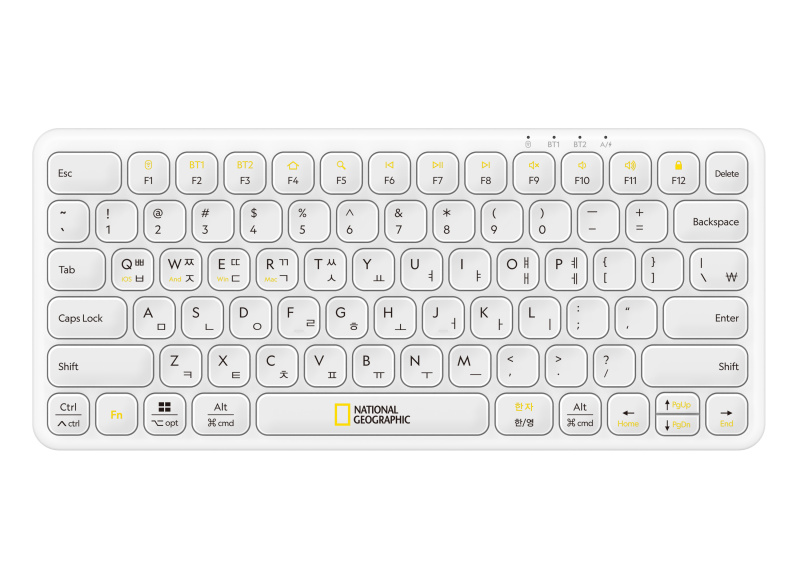 National Geographic-無線超薄鍵盤(黑色/白色)