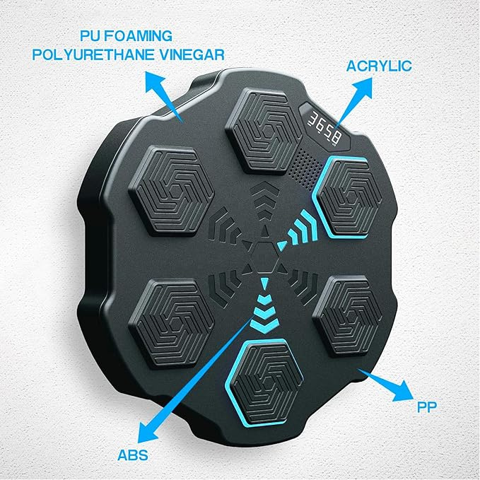 升級版 智能藍牙音樂拳撃機 訓練機 LED屏 送半指拳套