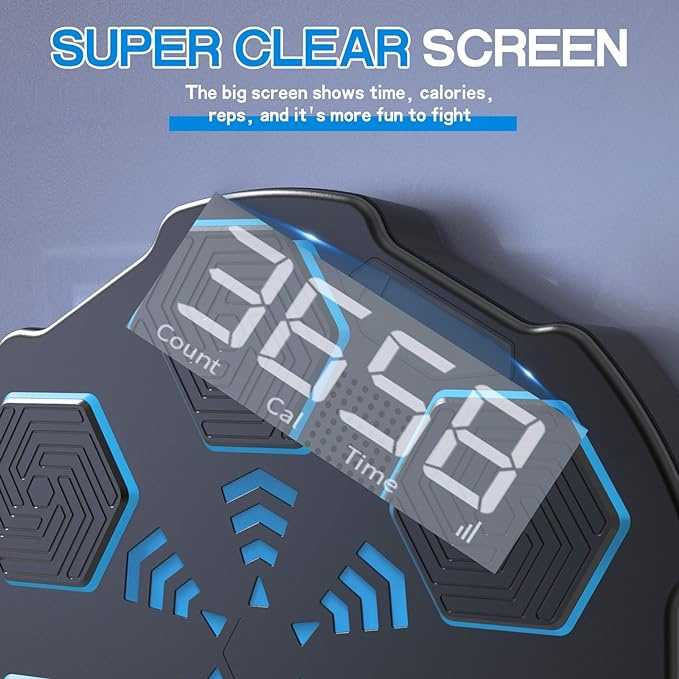 升級版 智能藍牙音樂拳撃機 訓練機 LED屏 送半指拳套