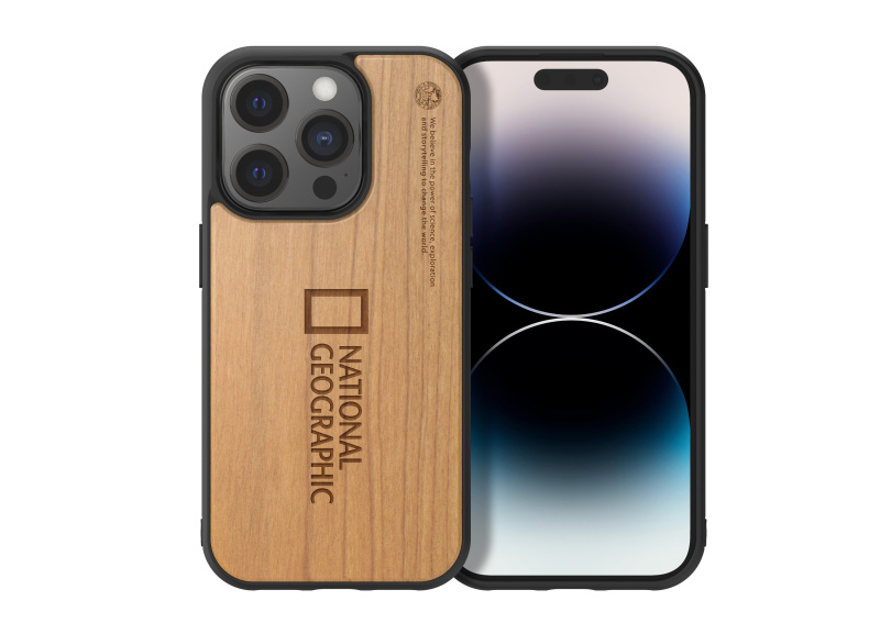 National Geographic-Nature Wood手機殼-iPhone15系列-Big Logo