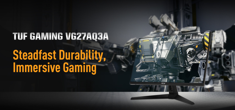 ASUS TUF Gaming VG27AQ3A 電競顯示器 – 27 吋 QHD (2560x1440)、180Hz、Fast IPS,1ms (GTG)、Freesync Premium™、G-Sync 相容、可變超頻驅動、130% sRGB