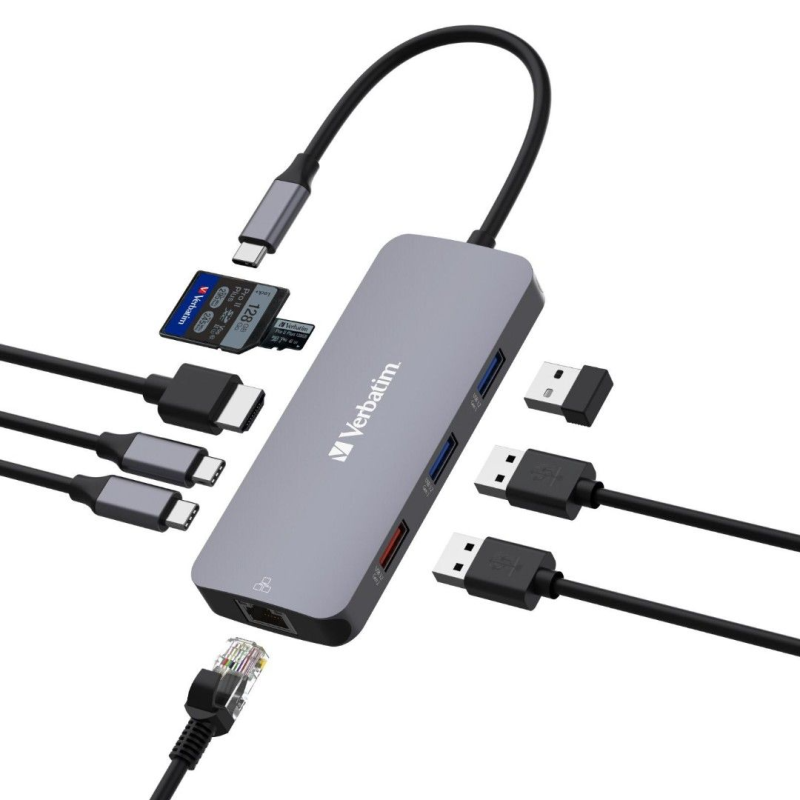 Verbatim 9 in 1 USB 3.2 Gen 2 Type C Hub ( 32152 )