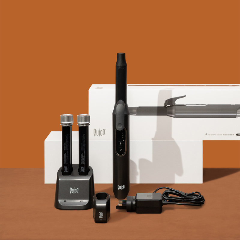 QUICO Q-Swap 無線造型系列 ( 無線造型器 HC104 / 25mm 無線造型捲髮棒 HC501 / 無線遠紅外線負離子造型梳 HC502 )