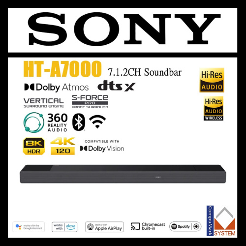 SONY HT-A7000 7.1.2 聲道 Dolby Atmos®/ DTS:X® Soundbar | HT-A7000